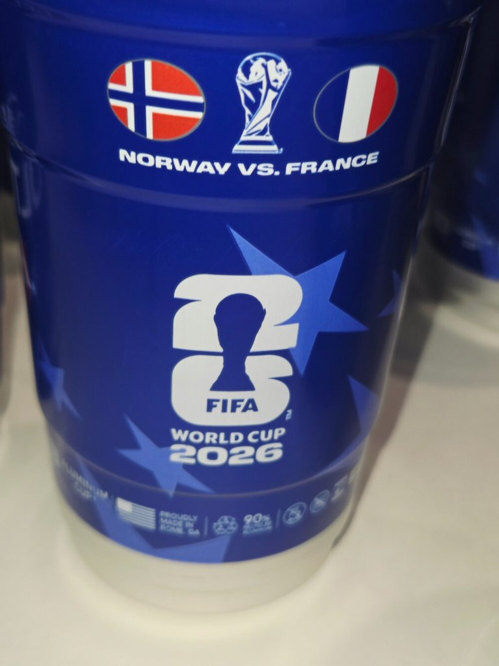 Norway vs France FIFA World Cup 2026 Michelob Ultra souvenir cup